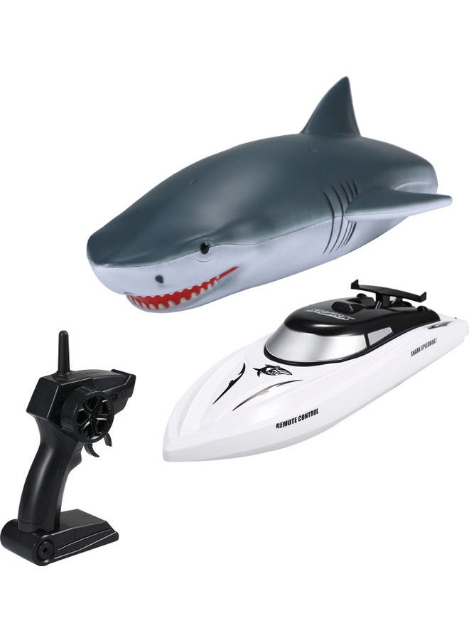 Generic Remote Control 2.4GHz RC Boat Toy with Removable Shark Shell for Kids 27.00 x 14.00 x 18.50cm  - Image 1