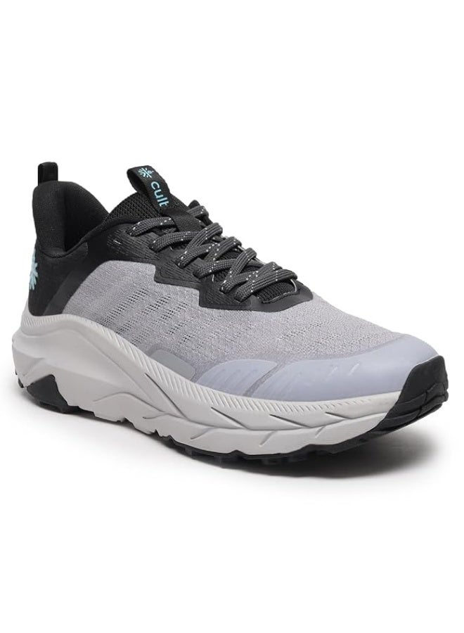 CULT Crux Men's Outdoor Shoes | Seamless Breathable & Flexible Upper | Enhanced Cushioning for Trekking| Superior Anti-Slip Grip | Comfortable Hiking Wear D.Grey/Black 8 UK - Image 1