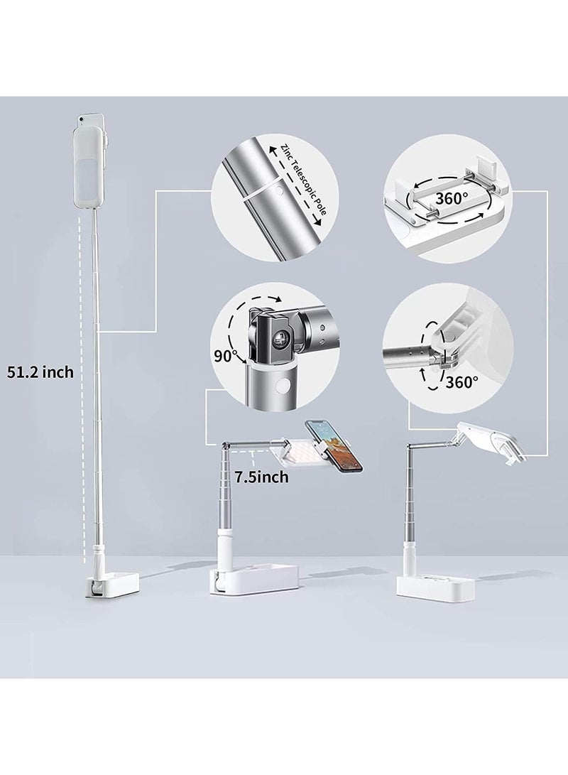 General Video recording mobile phone holder, foldable LED light stand, portable multifunctional stand, kitchen desktop mounting bracket  - Image 3
