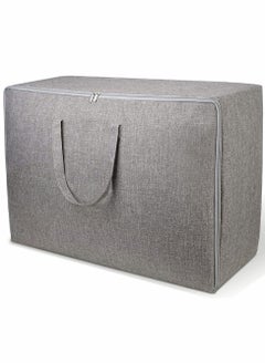 HomarKet Extra Large Blanket Storage Bag Under Bed Storage Tote for Comforters Clothes and Linens Water Resistant and Breathable Closet Bags Grey  - Image 2