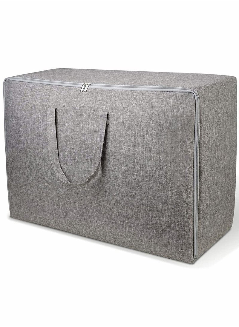HomarKet Extra Large Blanket Storage Bag Under Bed Storage Tote for Comforters Clothes and Linens Water Resistant and Breathable Closet Bags Grey  - Image 2