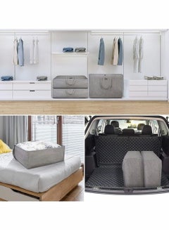 HomarKet Extra Large Blanket Storage Bag Under Bed Storage Tote for Comforters Clothes and Linens Water Resistant and Breathable Closet Bags Grey  - Image 5