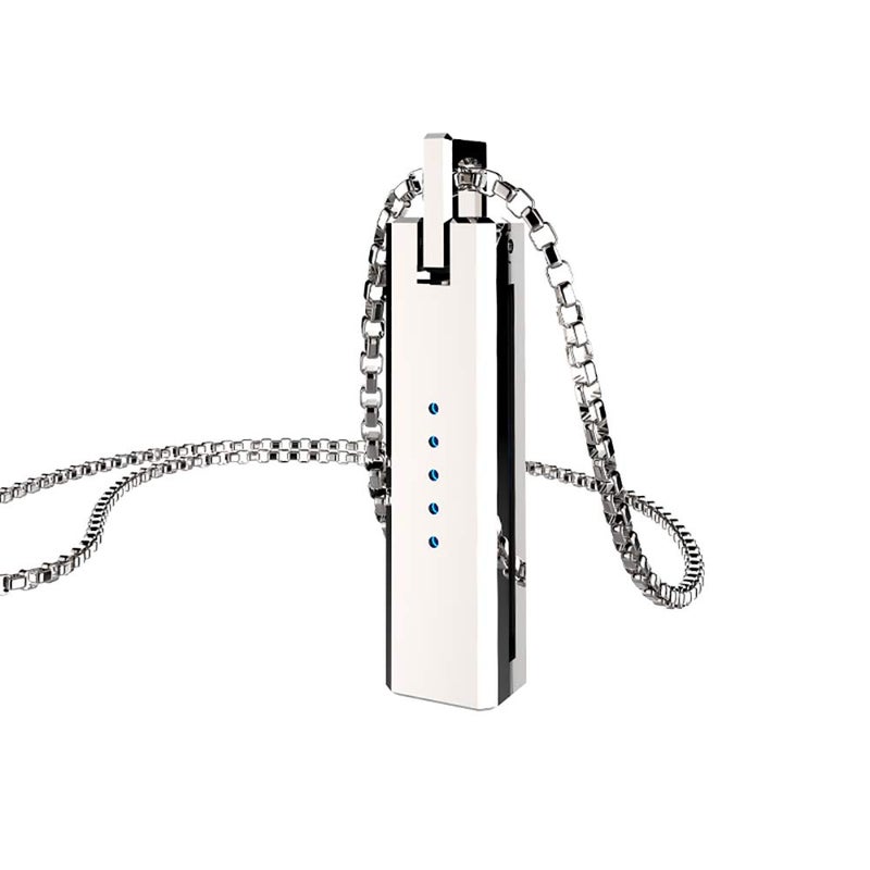 MIJOBS Necklace Compatible with Fitbit Flex 2 Band Stainless Steel Pendant Metal Jewelry Accessory for Girl Women Men - Image 1