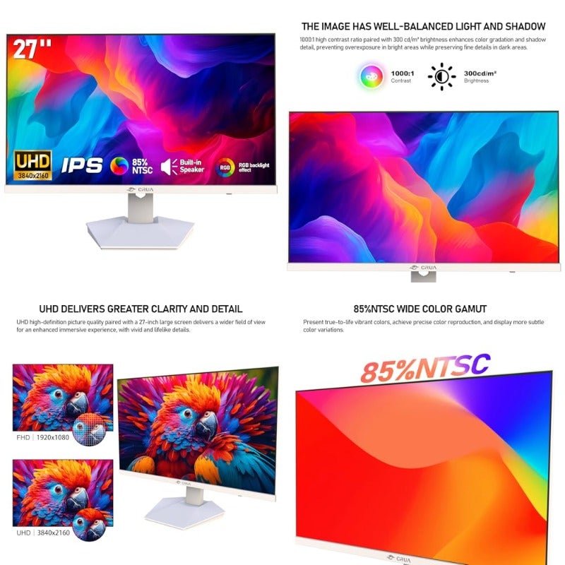 كروا CRUA Ips 4k Gaming Monitor 27 inch