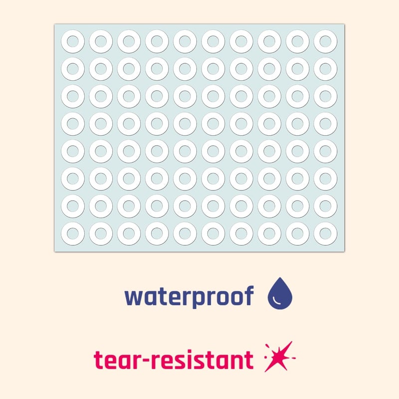 TownStix 4000 Pack  Paper Hole Reinforcement Stickers  025 White - Image 4
