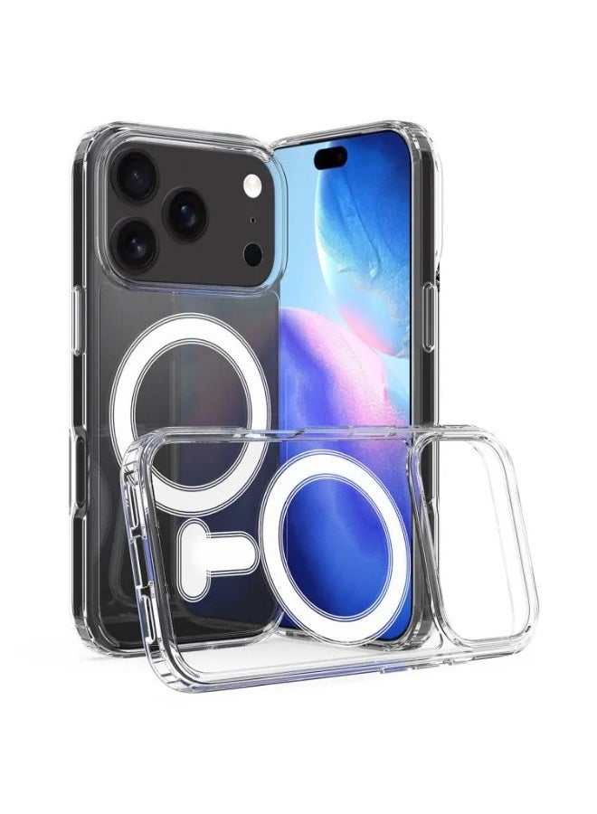 Magnetic Cover for iPhone New 17 Pro Max Compatible with MagSafe, Shockproof Mobile Phone Bumper Case, Anti-Scratch Back (Transparent) - Image 2