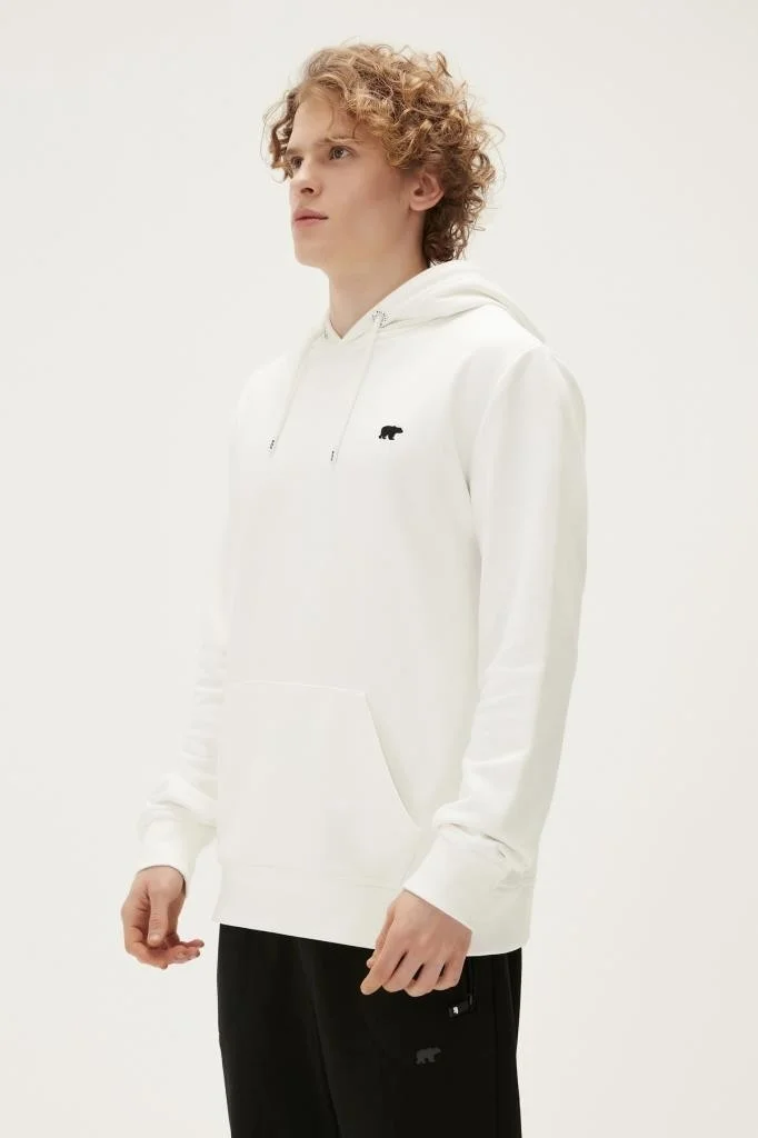 باد بير Long Story Hoodie White Men's Sweatshirt 22.02.12.034-C04