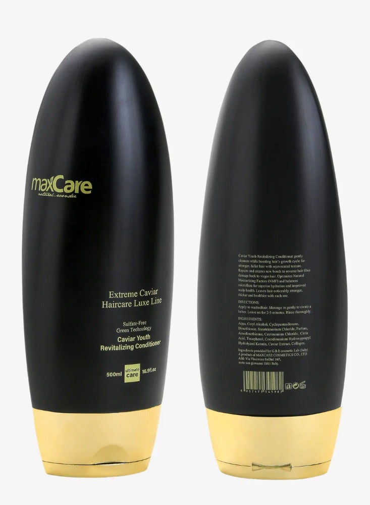 Maxcare Caviar Youth Revitalizing Conditioner Sulfate-Free 500ml – Strength & Repair for Damaged Hair - Image 2