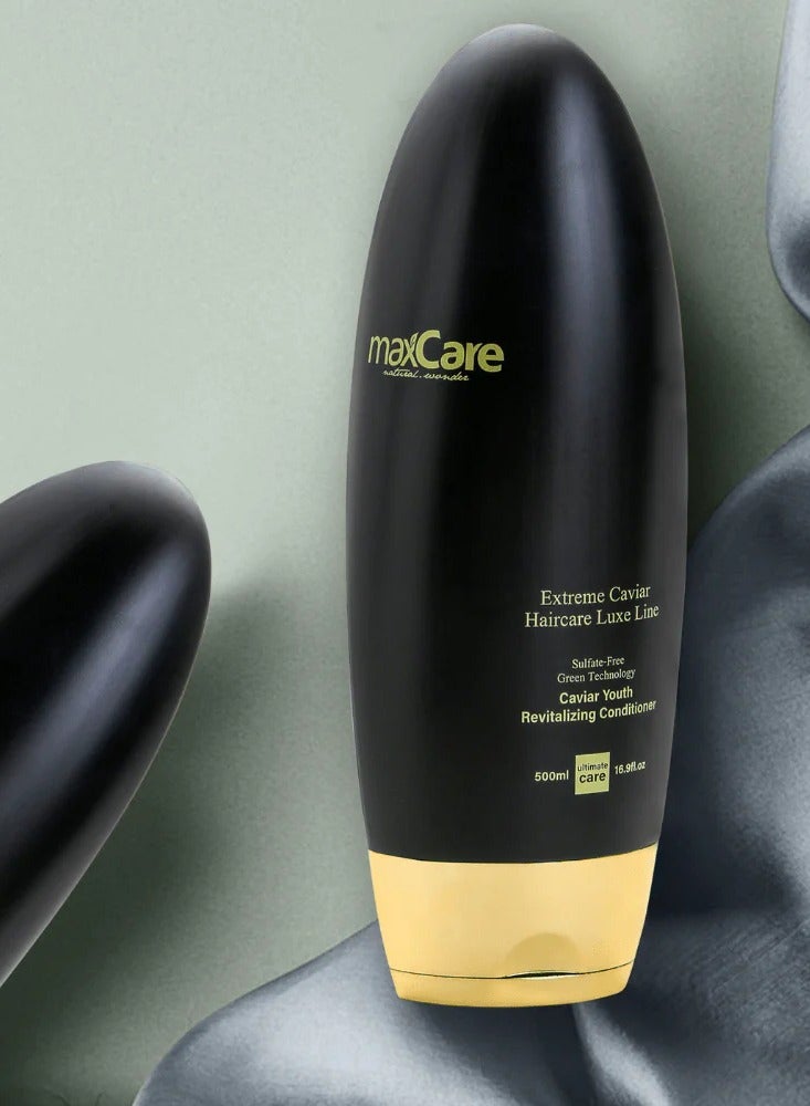 Maxcare Caviar Youth Revitalizing Conditioner Sulfate-Free 500ml – Strength & Repair for Damaged Hair - Image 3
