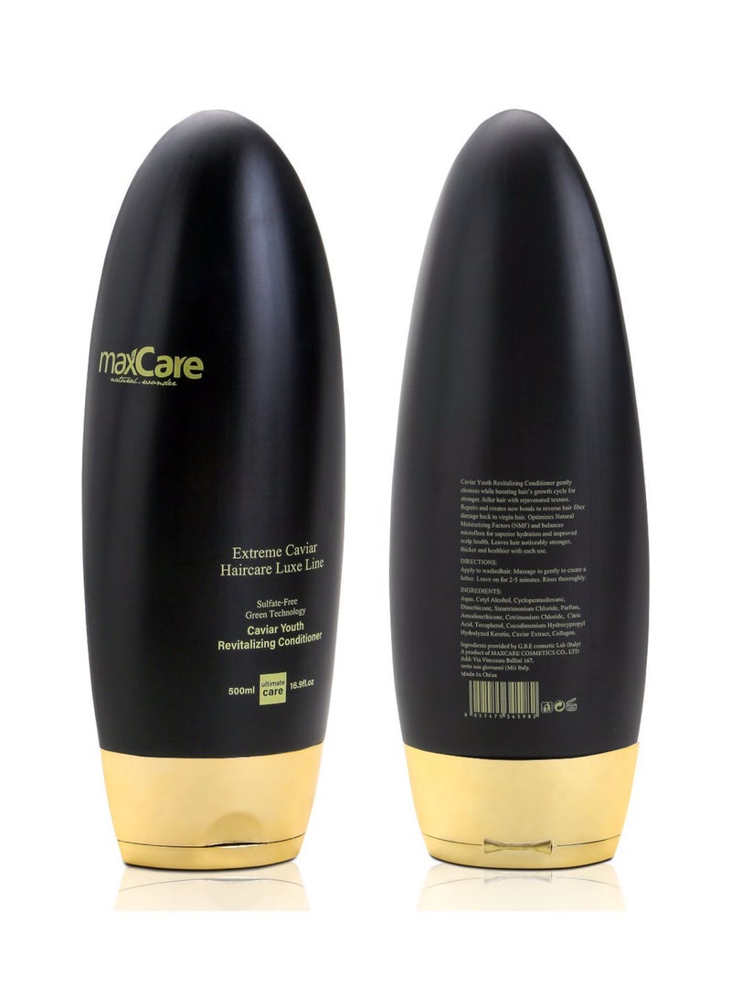 Maxcare Caviar Youth Revitalizing Conditioner Sulfate-Free 500ml – Strength & Repair for Damaged Hair - Image 1