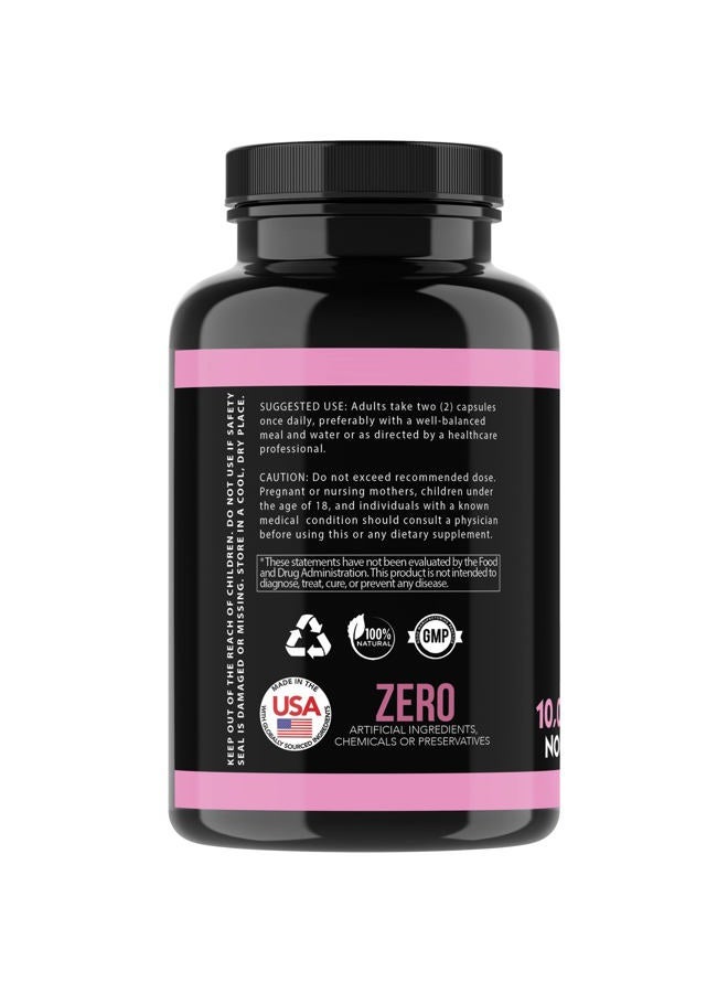 Angry Supplements كبسولات هير إنفي 10,000 ميكروغرام بيوتين + كيراتين، تنمو وترطب الشعر، تقوي وتثخن الأظافر، بشرة صافية – علاج طبيعي للشعر التالف والرقيق، (1-زجاجة، 60 حبة) - Image 4