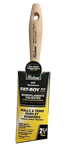 Richard 80733 Oval Angled Paint Brush with Wood Handle, 21/2" - Image 2