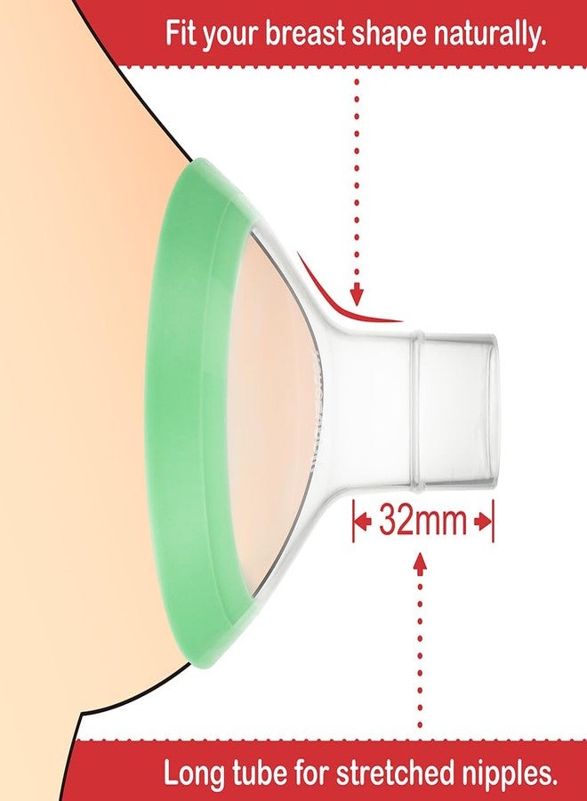 Nenesupply 19mm Flange Inserts and 24mm Flanges Compatible with Medela Breast Pump Parts Replacement 19mm Flange for Medela Work with Pump in Style Parts Symphony Swing Maxi Harmony Personalfit Flex - Image 5
