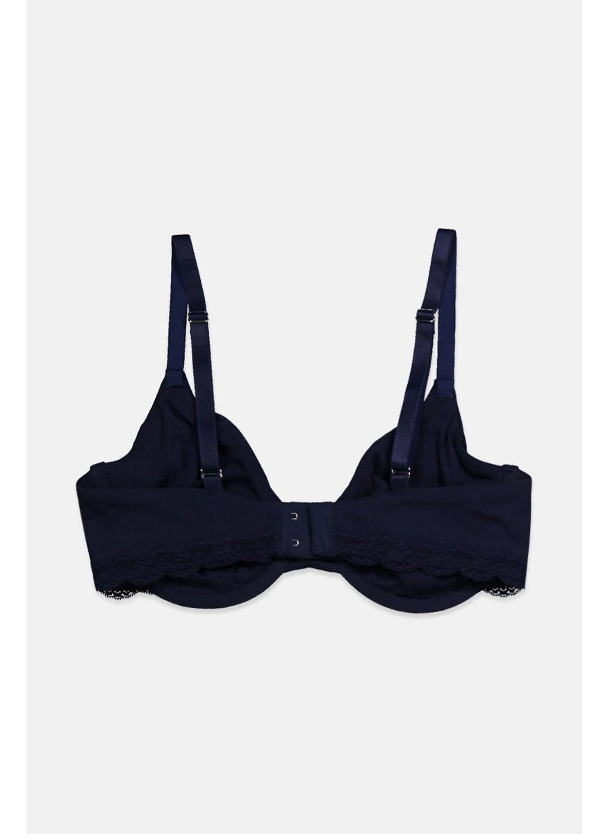 Tchibo Women Underwired Non Padded Bra, Navy  - Image 2