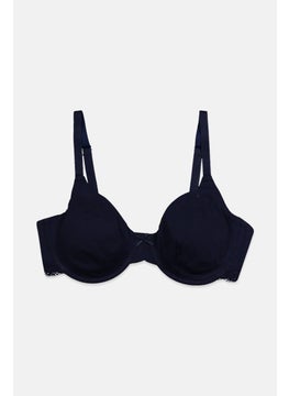 Women Underwired Non Padded Bra, Navy
