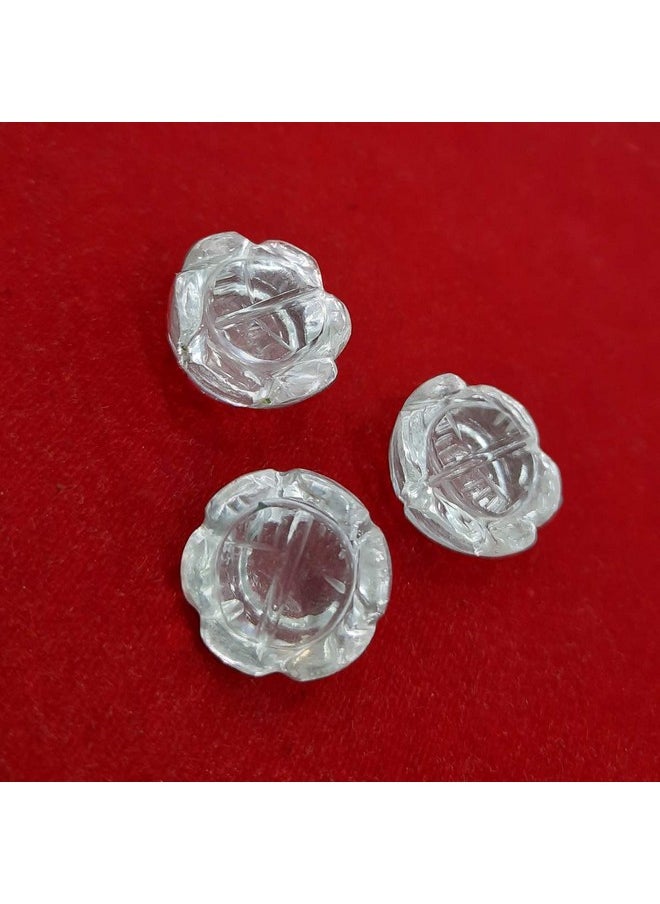 Shubhanjali، كريستال شفاف طبيعي Sri Laxmi Charan Paduka، كريستال Sphatik Charan Paduka، شكل إله هندوسي من حجر الكريستال الطبيعي (شفاف)  - Image 2