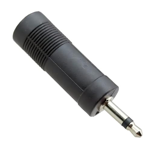 KNEUTRIX 3.5mm to 6.35mm Adapter Converter (5 Pieces) 3.5mm Mono 1/8 inch Audio Male to 6.35mm 1/4 inch Female Mic Plug Adapter Jack - Image 2