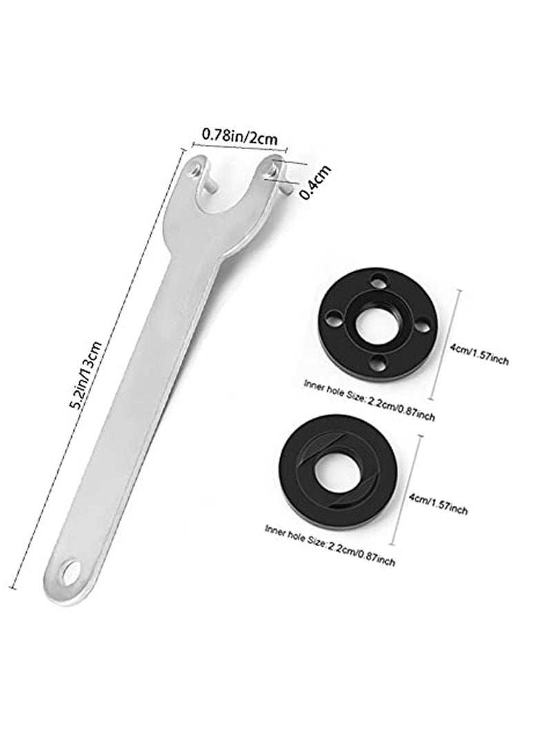 5Pcs Grinder Flange Angle Wrench Spanner Metal Grinder Nuts Lock Nut Compatible with for Dewalt Milwaukee Makita Bosch Black  Decker Ryobi - Image 4