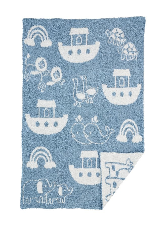 Mud Pie Kids Noahs Ark Chenille Blanket; 34" x 28" - Image 1