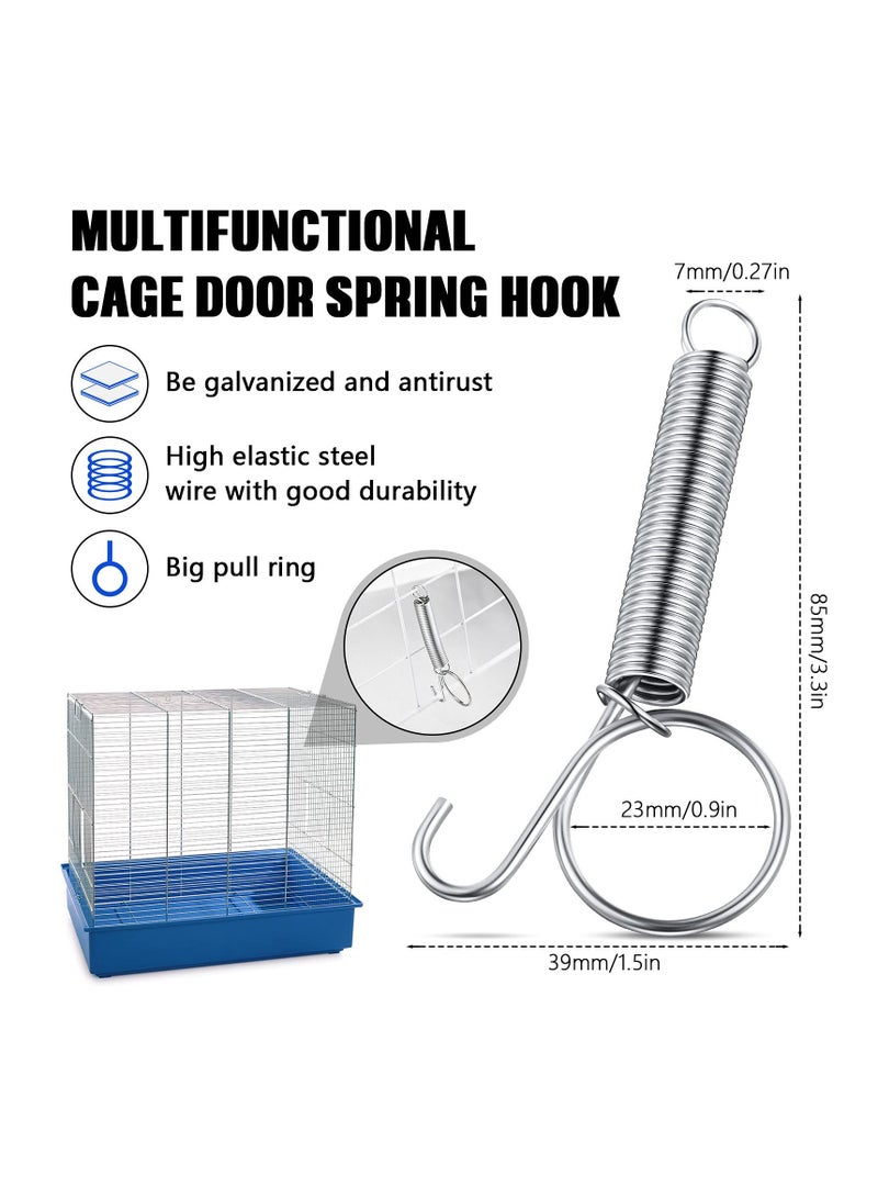 Zikra 20 Pieces Spring Cage Latch Door Spring For Hamster Cages Hook Metal Finger Pet Wire Cage For Fixing Birds Bunny Rodents Guinea Hamster Parrot Dog Door - Image 2