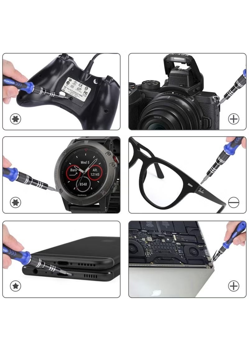 Precision Screwdriver Set 115 in 1 Repair Tools Kit with Magnetic Driver Kit,Electronics Precision Screwdriver Set with Portable Bag for Repair Computer, Cell Phone, PC, iPhone,Tablets (Blue) - Image 2