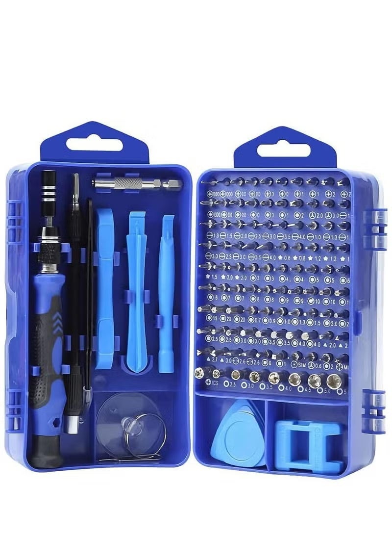 Precision Screwdriver Set 115 in 1 Repair Tools Kit with Magnetic Driver Kit,Electronics Precision Screwdriver Set with Portable Bag for Repair Computer, Cell Phone, PC, iPhone,Tablets (Blue) - Image 1
