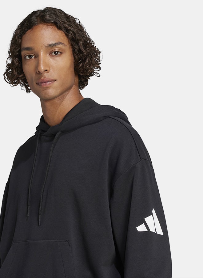 Adidas Essentials Loose-Fit 3 Bar Logo French Terry Hoodie - Image 5