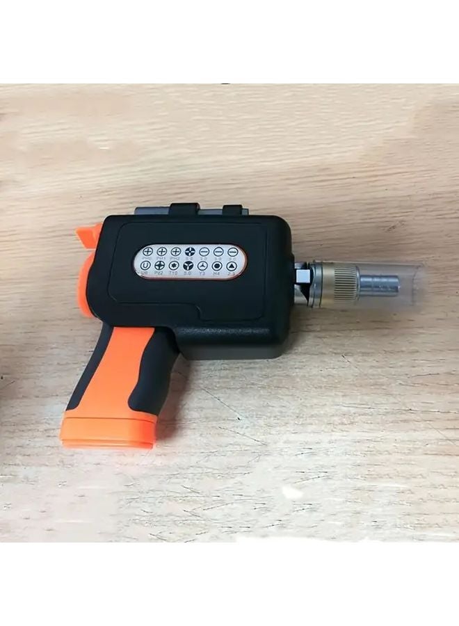 Orange 16 In 1 Chrome Vanadium Steel Ratchet Screwdriver Set With 14 Bits For Automotive And Home Repair - Image 1