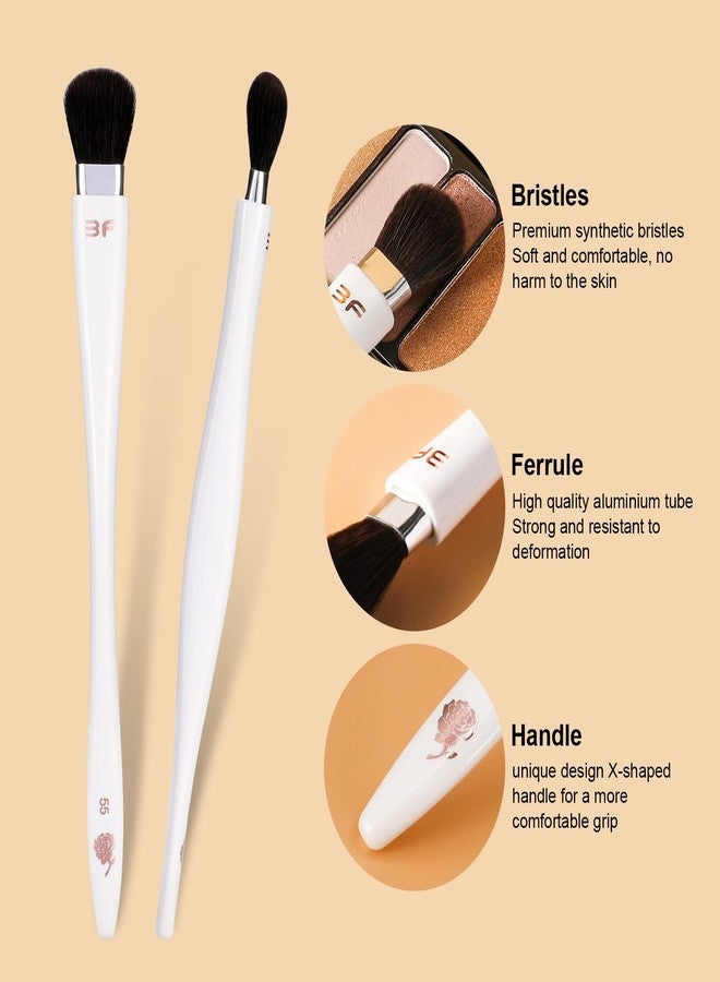 BEAUTYFACTOR Eye Shadow Brush Set 6Pcs,Eye Makeup Brush Set Professional Eye Shadow Brush Blending Brush,Cream & Powder Eyeshadow & Eye Liner Application (White) - Image 4