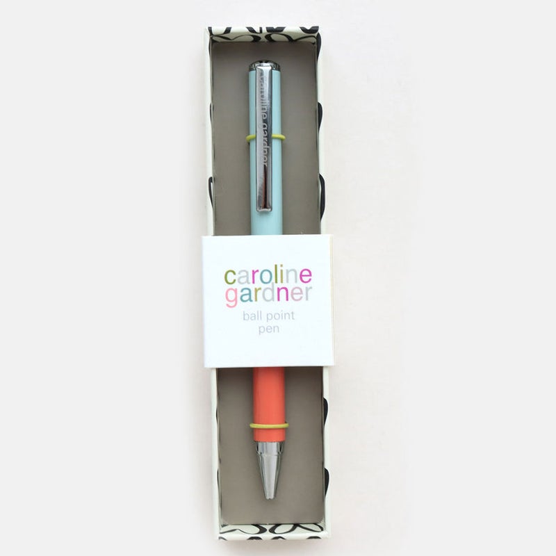 CAROLINE GARDNER Boxed Pen - Coral/Blue Pen125