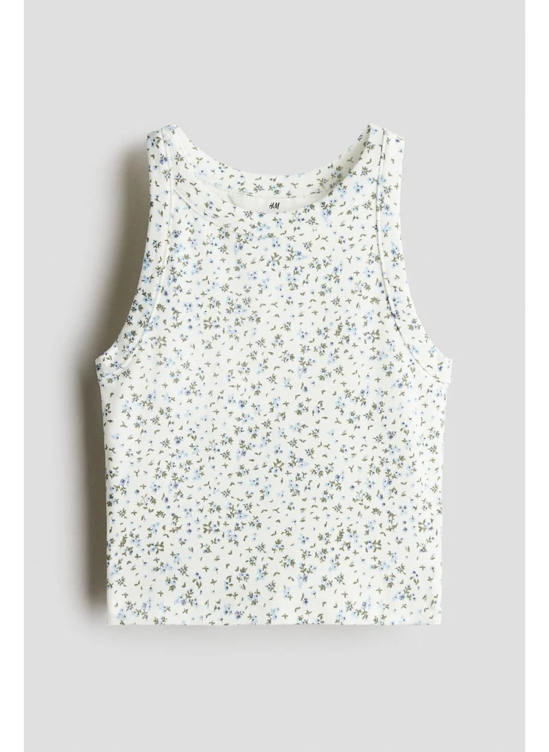 H&M Printed cotton vest top