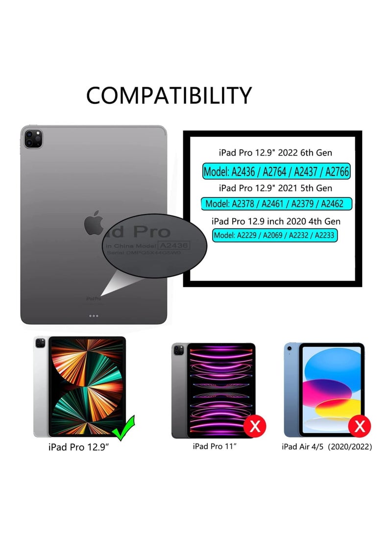 EVO Hybrid Case Compatible with iPad Air 13 inch (2024) M2, [Built-in Pencil Holder] Shockproof Cover with Clear Transparent Back Shell, Auto Wake Sleep, mint green  - Image 3