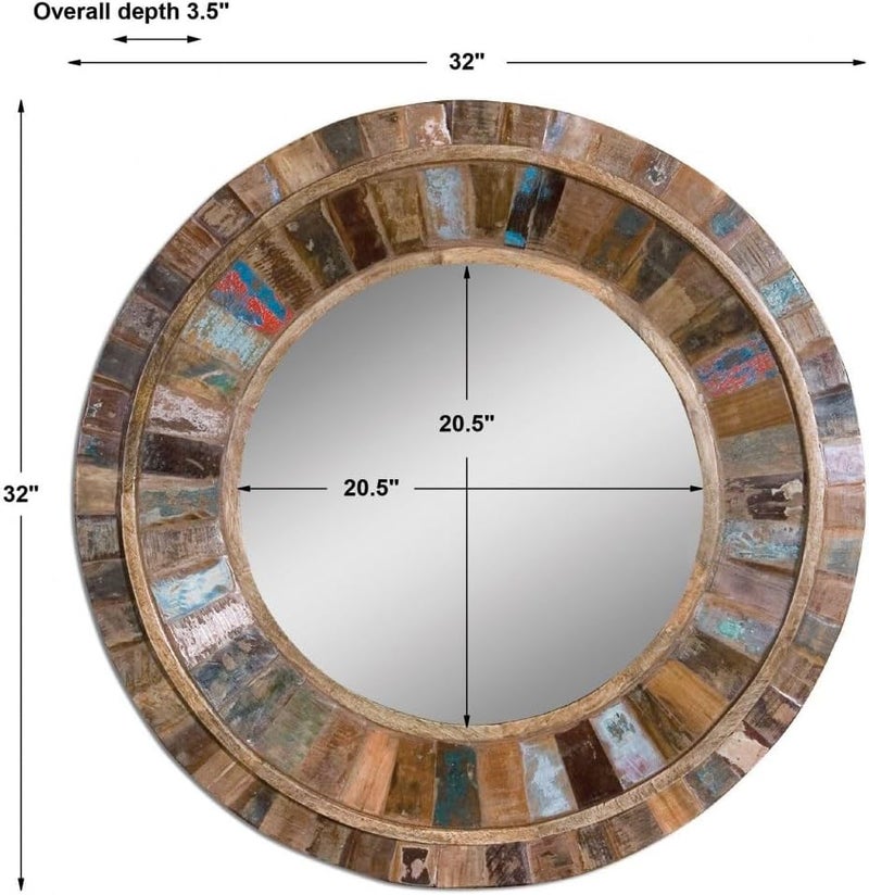 Uttermost Jeremiah  32 inch Round Mirror - Image 5