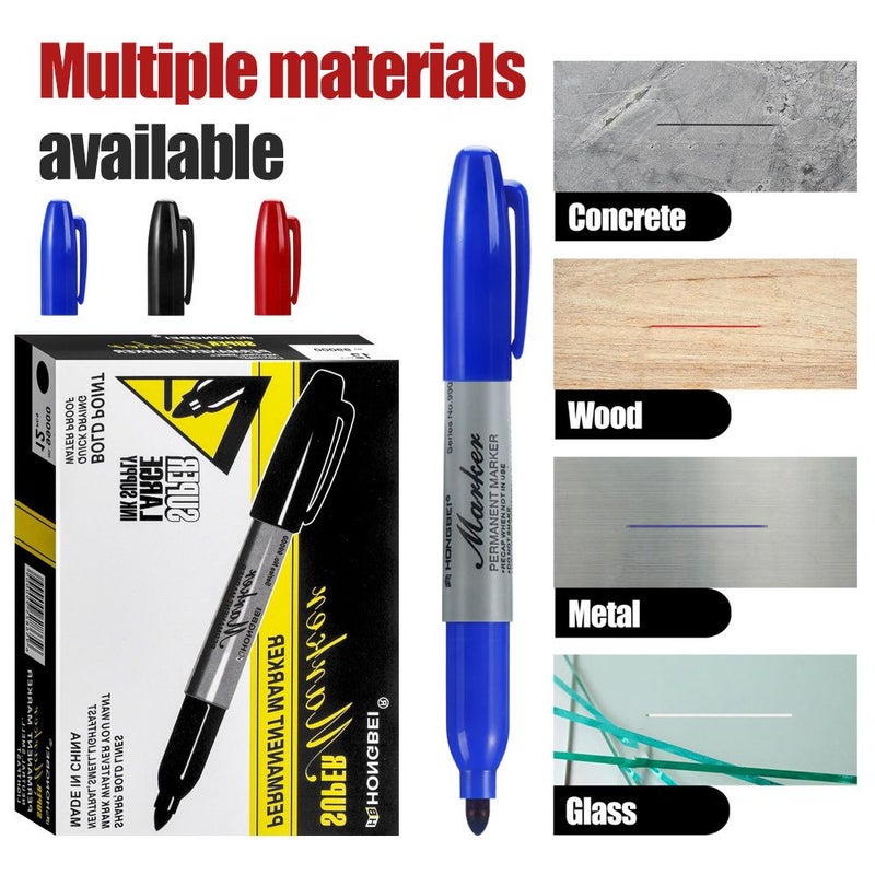 Large Capacity Oil Based Markers In Red With 5mm Line Width Fast Drying Waterproof - Image 5