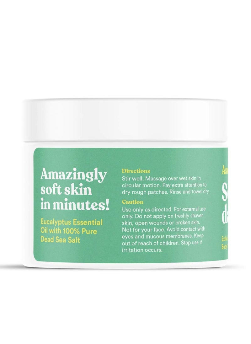 Asutra ASUTRA Dead Sea Salt Essential Oil Body Scrub Exfoliator (Invigorating Eucalyptus), 16 oz - Ultra Hydrating, Gentle, & Moisturizing - Coconut, Eucalyptus, and Marjoram Oils  - Image 2