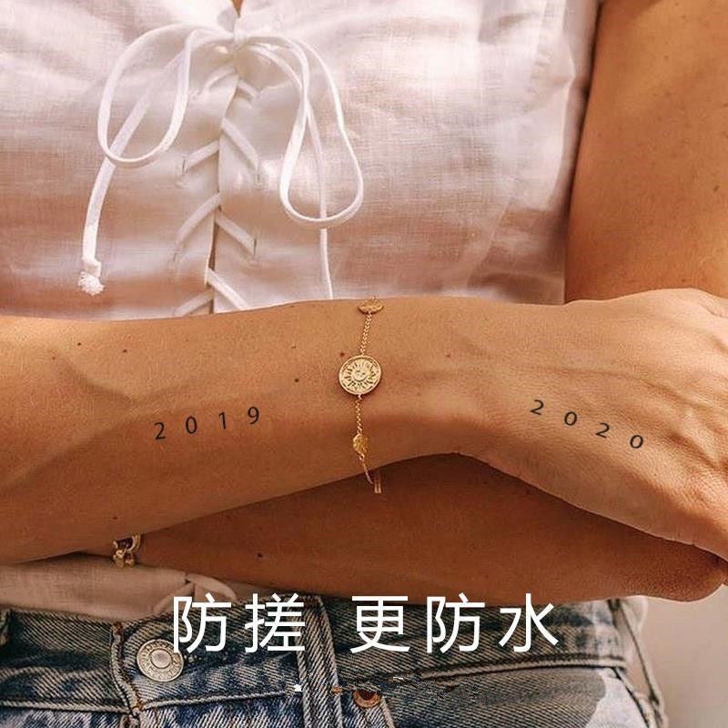 Plant Tattoo Sticker Digital Birthday Date Juice Herbal Sticker Finger Lasting Waterproof for Women - Image 4