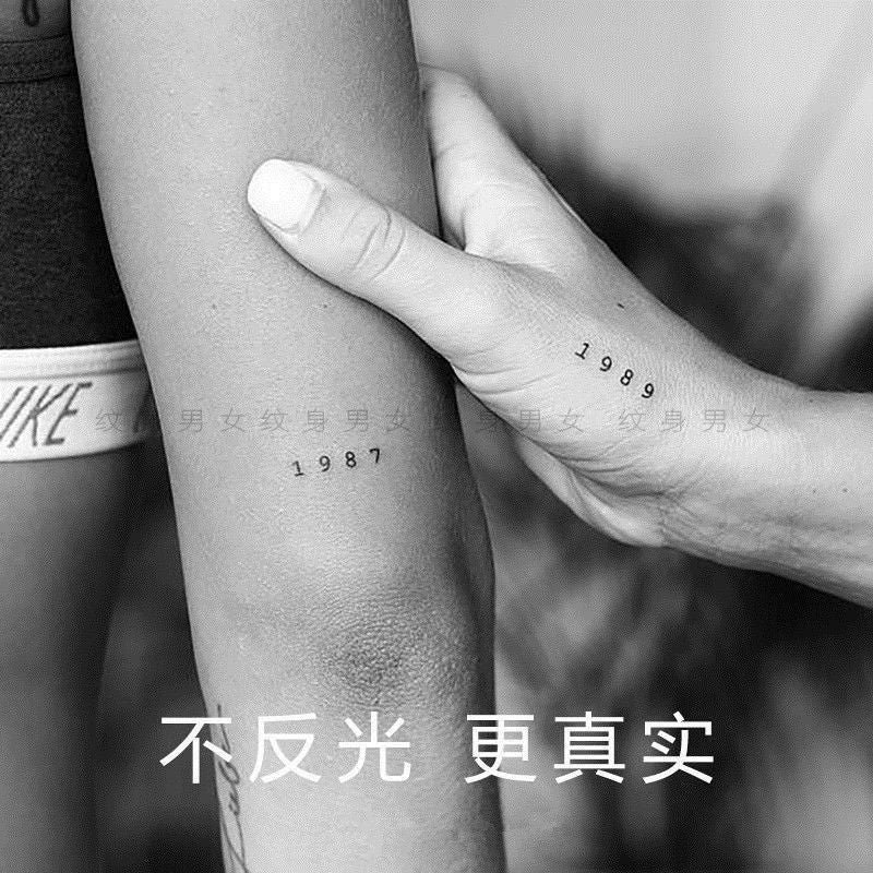 Plant Tattoo Sticker Digital Birthday Date Juice Herbal Sticker Finger Lasting Waterproof for Women - Image 2