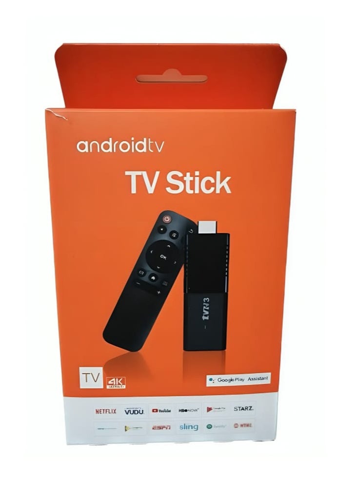 Android - Android TV Stick with Remote Control 4K Resolution Ultra HD Streaming Device Bluetooth Streaming Media Player Web and Home Media and Internet Set Top TV Stick 8GB Memory and 1 GB Ram - Image 1