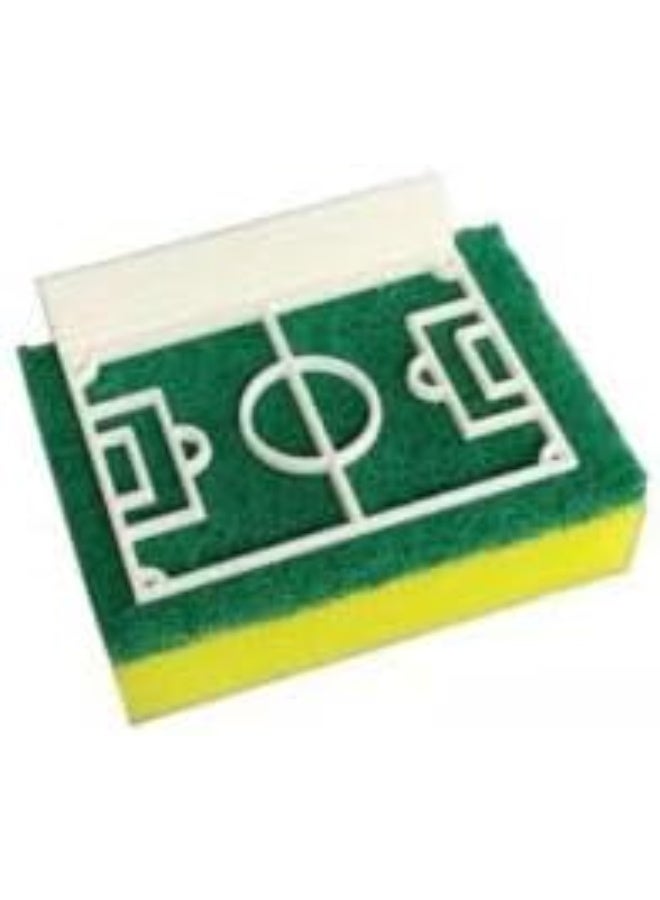 Football field-shaped sponge with a strong double-sided holder - Image 1