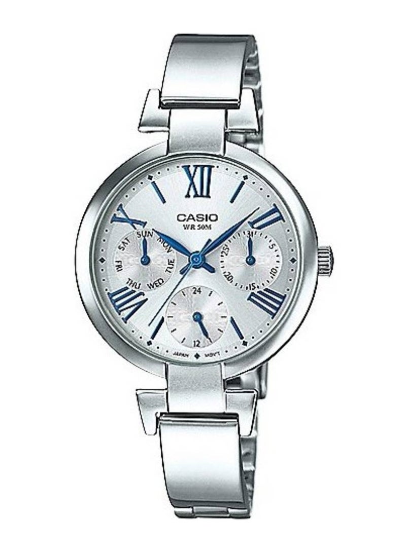 CASIO ساعة نسائية أنالوج كوارتز ستانلس ستيل LTP-E404D-2AV