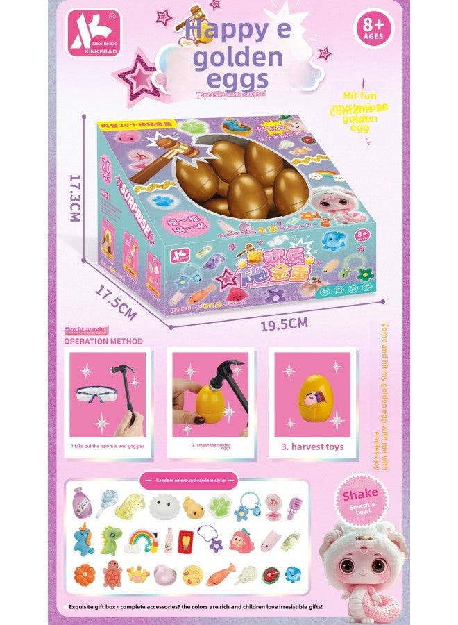 Stall Agency Enrollment Gift Box Children's Simulation Kitchen Play House Toys Dress Up Accessories Set Girls Toys-Specifications:0257-53 Happy Smashing Golden Egg 【gift Box】 - Image 1