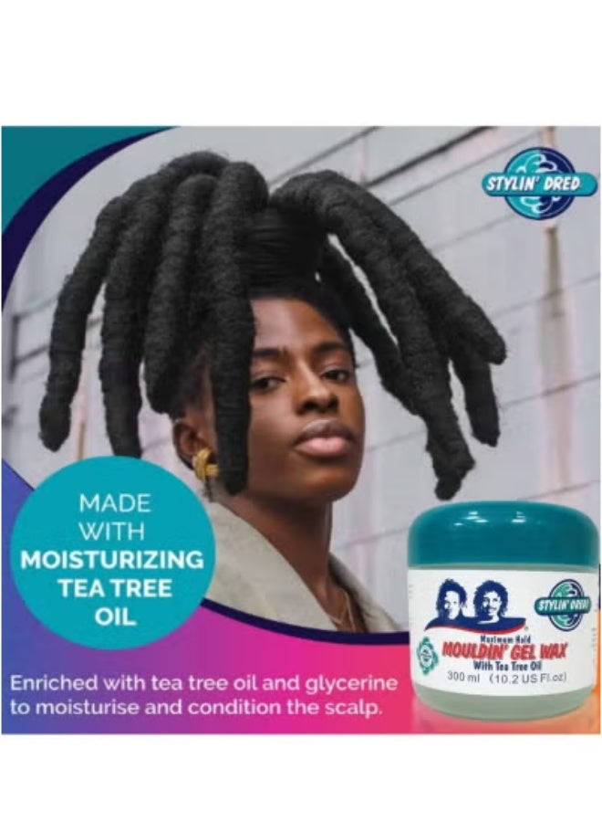STYLIN'OREDI 2 Bottles of Dredz Mouldin Gel Wax, Olive Hair Care Professional Styling Wax 300ml - Image 3