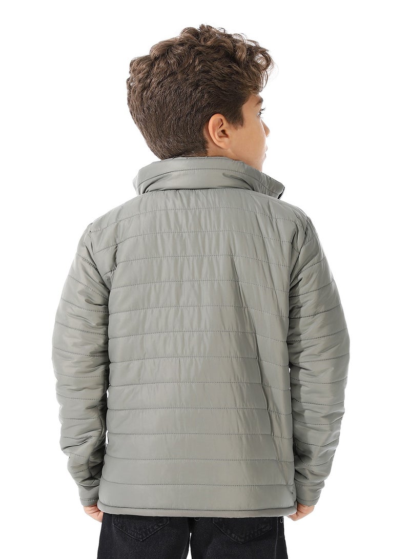 Andora Boy's Waterproof Padded Jacket With Fur - Image 3