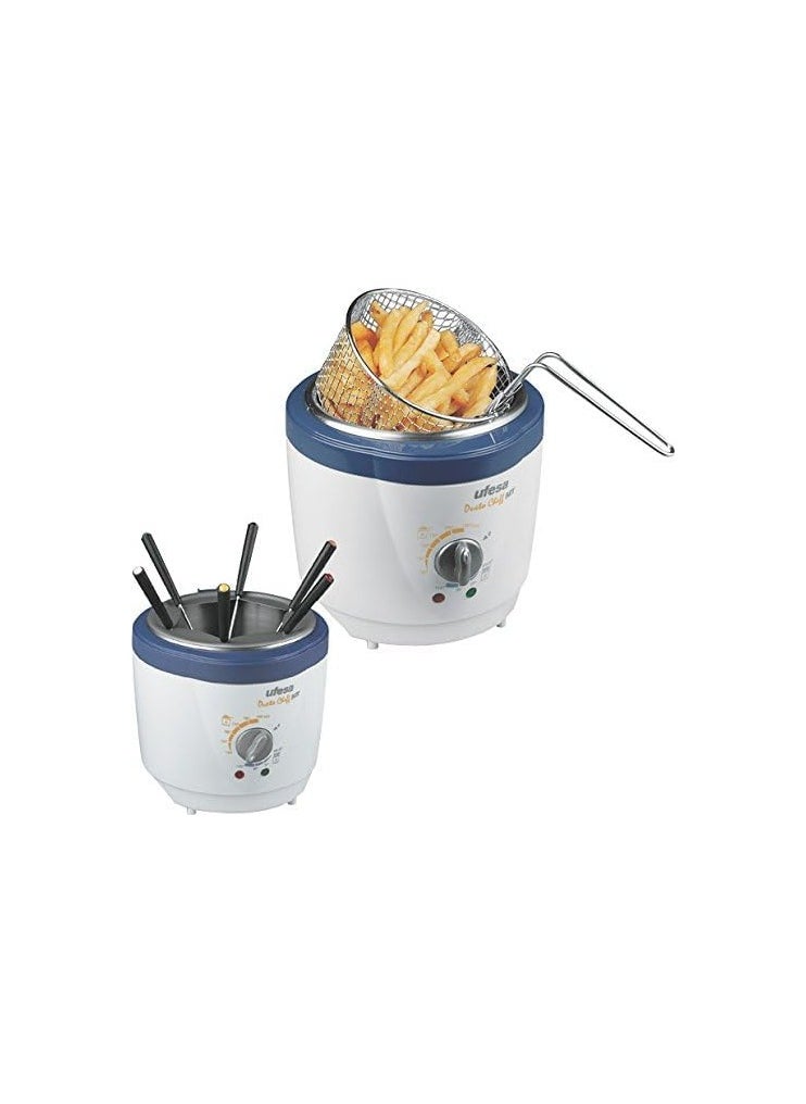 Ufesa UFESA FR1000 Fryer Deep (0,25 kg, 0,50L, Blue/Grey, Stainless Steel, 220–240 V) Easy to Store and Clean  - Image 2