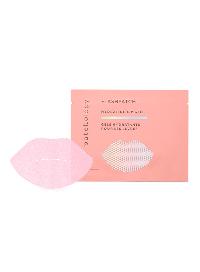Patchology FlashPatch Lip Gels Single – Instant Plumping for Chapped Lips, Peptides & Green Tea, Cooling Hydrogel for Dry Lip Relief 1 Pair