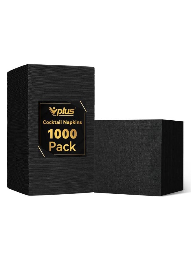 Vplus 1000 Pack tail Napkins, Elegant Beverage Napkins, 3-Ply Disposable Paper Napkins 4.9 * 4.9 inch, Perfect for Restaurant, Bar, Party, Wedding, Dessert Napkins - Image 1