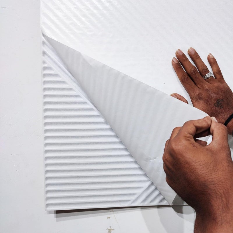 ELEVATE INTERIOR ألواح حائط ثلاثية الأبعاد ذاتية اللصق ملصقات PVC لأجل المنزل، غرفة المعيشة، المقاهي (مساحة التغطية 2.5 قدم، الحجم: 1.5x1.5 قدم) عبوة من (20) - Image 3