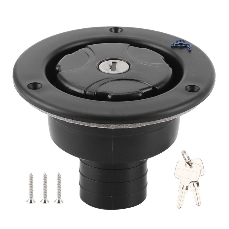 Gravity Freshwater Inlet Lockable Leakproof Water Filler Cap with 2 Keys for RV Caravan Motorhome - Image 4