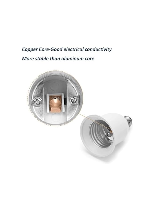 The Bros E27 to E14 Conversion Lamp Holder - Lengthened for Easy Installation and Screw Adjustment" - Image 2