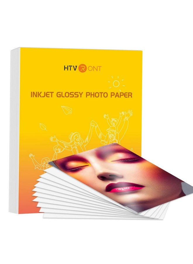 HTVRONT Glossy Photo Paper For Printer 100 Sheets Inkjet Printer Paper For Chip Bag Paperinstant Dry Photo Paper 8.5 X 11 Glossy 180Gsm  - Image 1